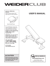 Weider WEBE1296 User manual