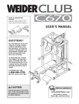 Weider C670 User manual