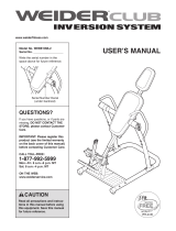Weider WEBE1996 User manual