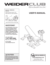 Weider WEBE2496 User manual