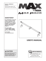 Weider Crossbar By 100lb Power Pack User manual
