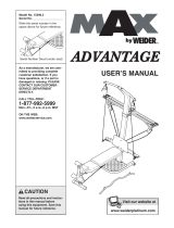 Weider CROSSBAR ADVANTAGE 15396 User manual