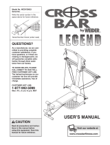 Weider CROSSBAR LEGEND WESY5993 User manual