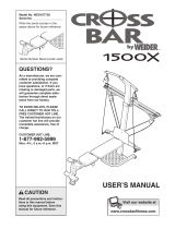 Weider CROSSBAR WESY5773 User manual