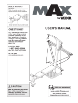 Weider CROSSBAR WESY5942 User manual