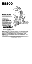 Weider E8800 User manual