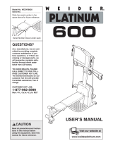 Weider PLATINUM 600 SYSTEM WESY6863 User manual