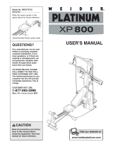 Weider Platinum Xp 800 User manual