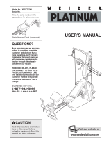 Weider WESY78734 Owner's manual