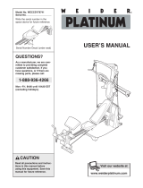 Weider Platinum Xp 800 User manual