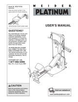 Weider PLATINUM SYSTEM WESY7873 User manual