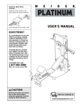 Weider WESY7873 User manual