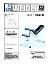 Weider PRO 125 User manual