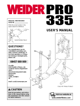 Weider Pro 475 User manual