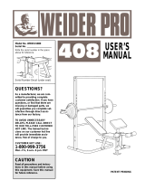 Weider PRO 408 User manual