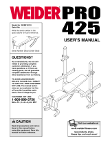 Weider WEBE15210 User manual
