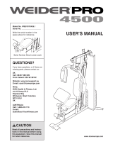 Weider WEEVSY3426.1 User manual