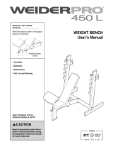 Weider PRO 450L User manual