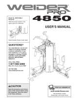 Weider WESY3964 User manual