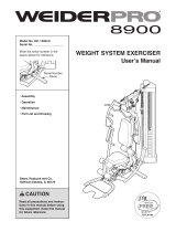 Weider Pro 8900 User manual