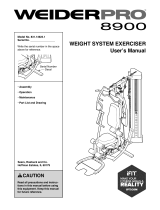 Weider Pro 8900 User manual