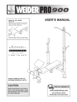 Weider Pro 475 User manual