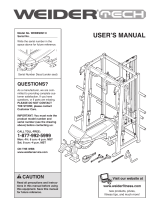 Weider TECH 8.5 BENCH WEBE9997 Owner's manual