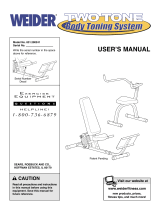 Weider TWO TONE BENCH 29024 User manual