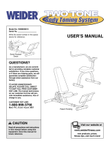 Weider TWO TONE BENCH 29024 User manual