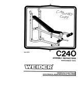 Weider C240 User manual