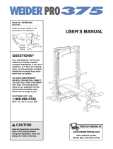 Club Weider PRO 375 User manual