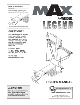 Weider CROSSBAR LEGEND WESY5993 User manual