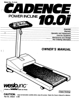 Weslo 10.0i User manual