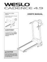 Weslo Cadence 4.9 User manual