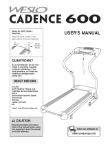 Weslo Cadence 600 Treadmill User manual