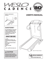Weslo Cadence 85 User manual