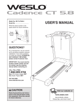 Weslo Cadence 25 Treadmill User manual