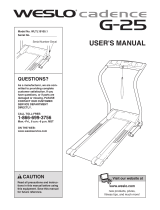 Weslo Cadence J2.8 Treadmill User manual