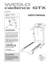 Weslo Cadence G-40 Treadmill User manual