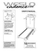 Weslo Cadence C66 Treadmill User manual