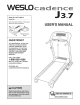 Weslo 15.5 S Treadmill User manual