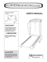 Weslo Cadence C32 Treadmill User manual