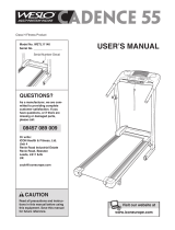 Weslo Sport 100 Treadmill User manual