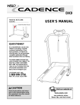 Weslo CADENCE DX3 User manual