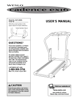 Weslo Cadence 400cs Treadmill User manual