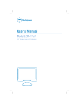 Westinghouse LCM-17W7 User manual