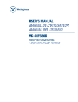 Westinghouse VK-40F580D User manual