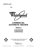 Whirlpool CAM2762TQ0 User manual