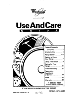 Whirlpool RF314BBD User manual