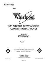 Whirlpool RF3165XWW1 User manual